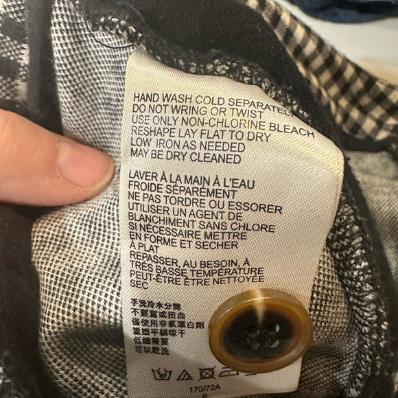 Anthropologie Gingham Crop Flare Pants-Size 6 - Picture 4 of 7